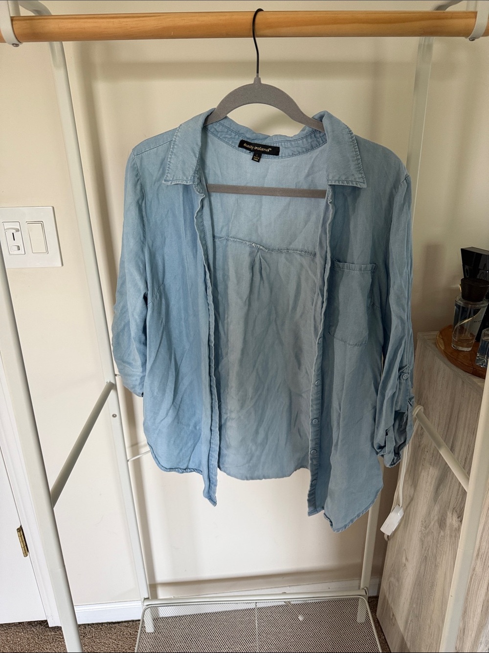 Othr Light Blue Women's Button-Down Chambray Shirt